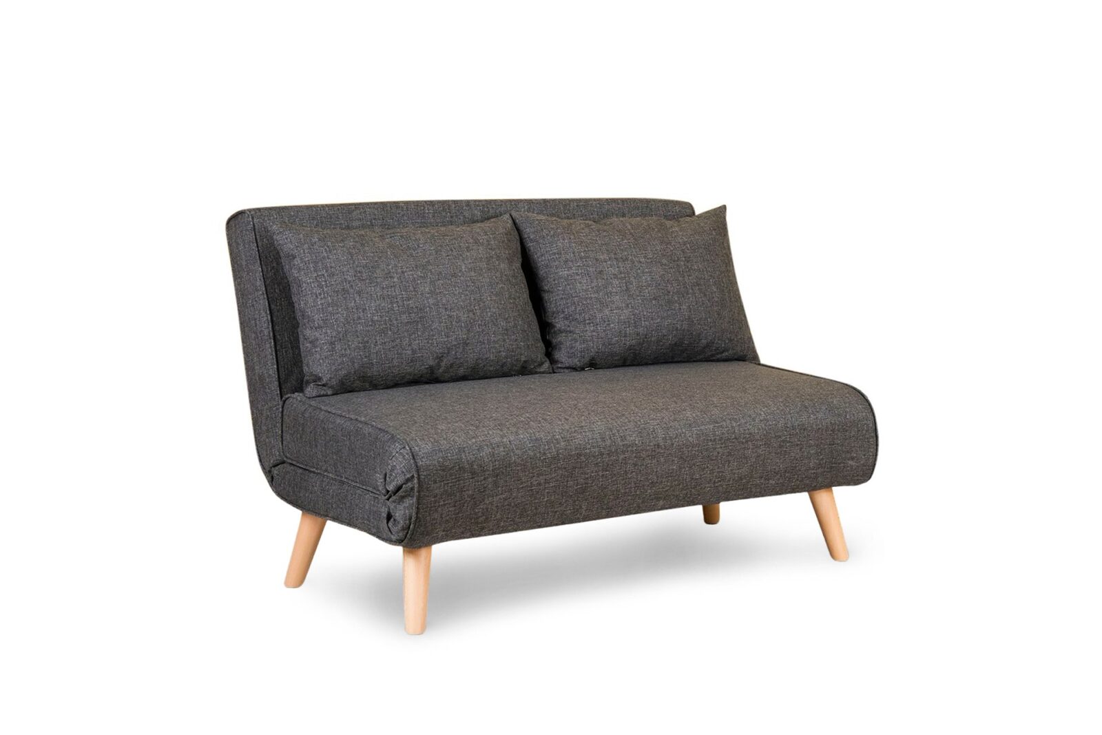 Hanah Home Dvoumístná rozkládací pohovka FOLDE tmavě šedá 120 cm