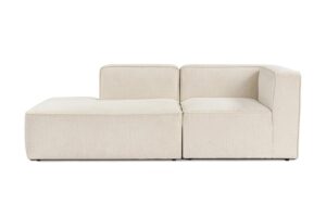 Hanah Home Dvoumístná krémová pohovka MORE M levá 210 cm
