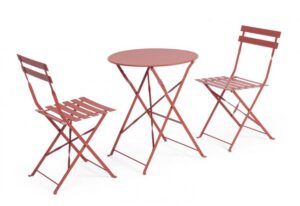 BIZZOTTO Zahradní set stolku a židlí AUSTIN červená