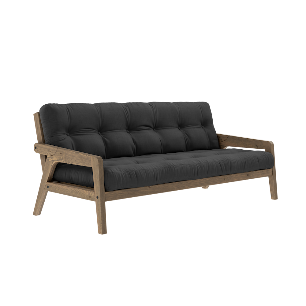 KARUP DESIGN Třímístná rozkládací pohovka GRAB černá 204 cm