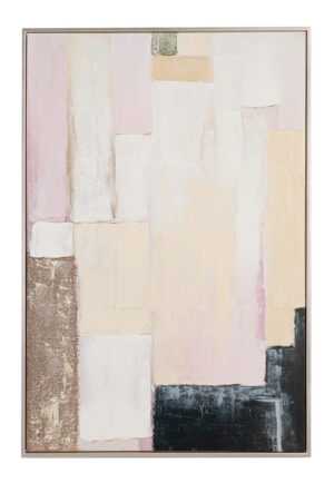 BIZZOTTO Obraz v rámu 120 x 80 cm růžovo-béžový