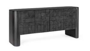 BIZZOTTO Komoda SINNAR černá 185x80 cm
